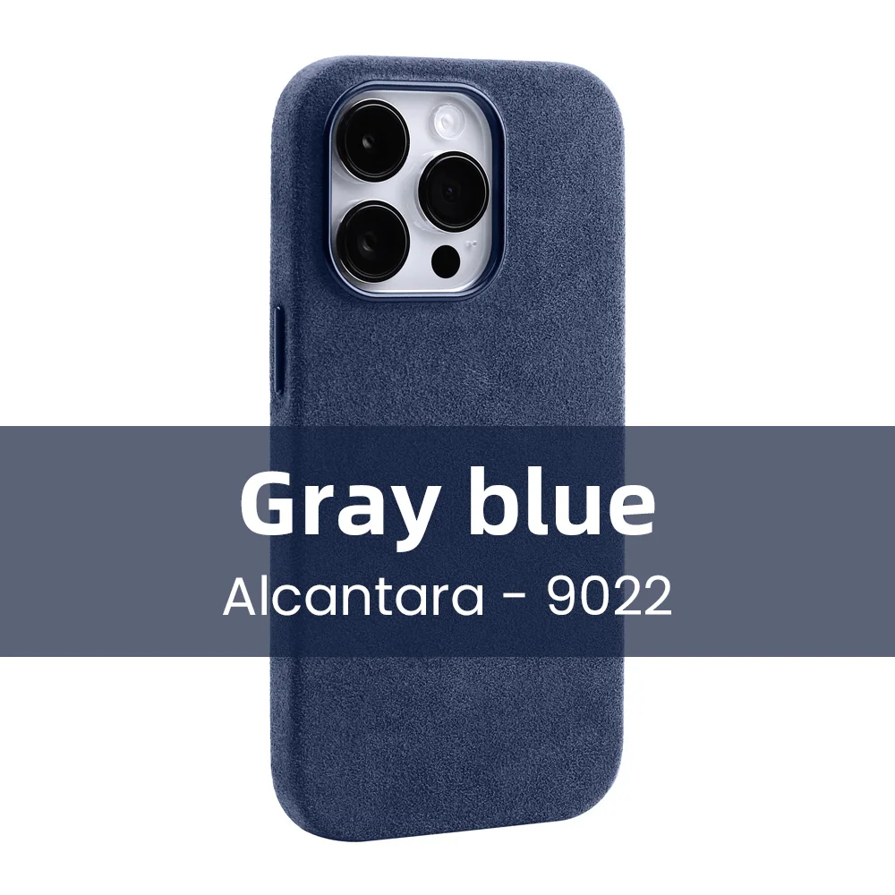 YMW ALCANTARA Magnetische Hülle für iPhone 15 14 12 Pro Max Mini Luxus-Supercar-Innenraum Gleiche Wildleder-Magnet-Telefonabdeckung 6