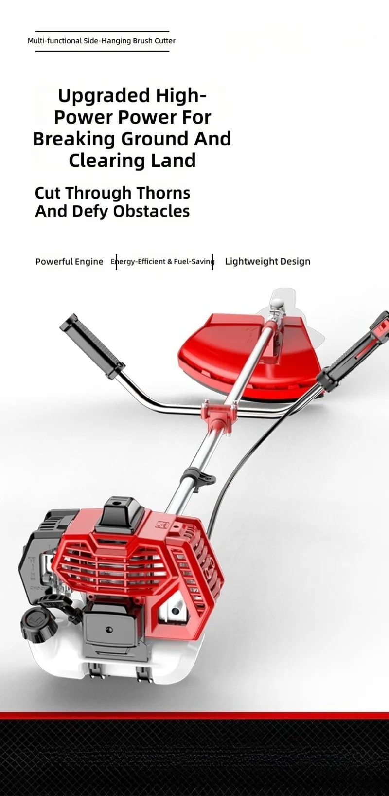 Four-stroke GX35 side-mounted lawn mower 140F agricultural brush cutter portable household small lawn mower