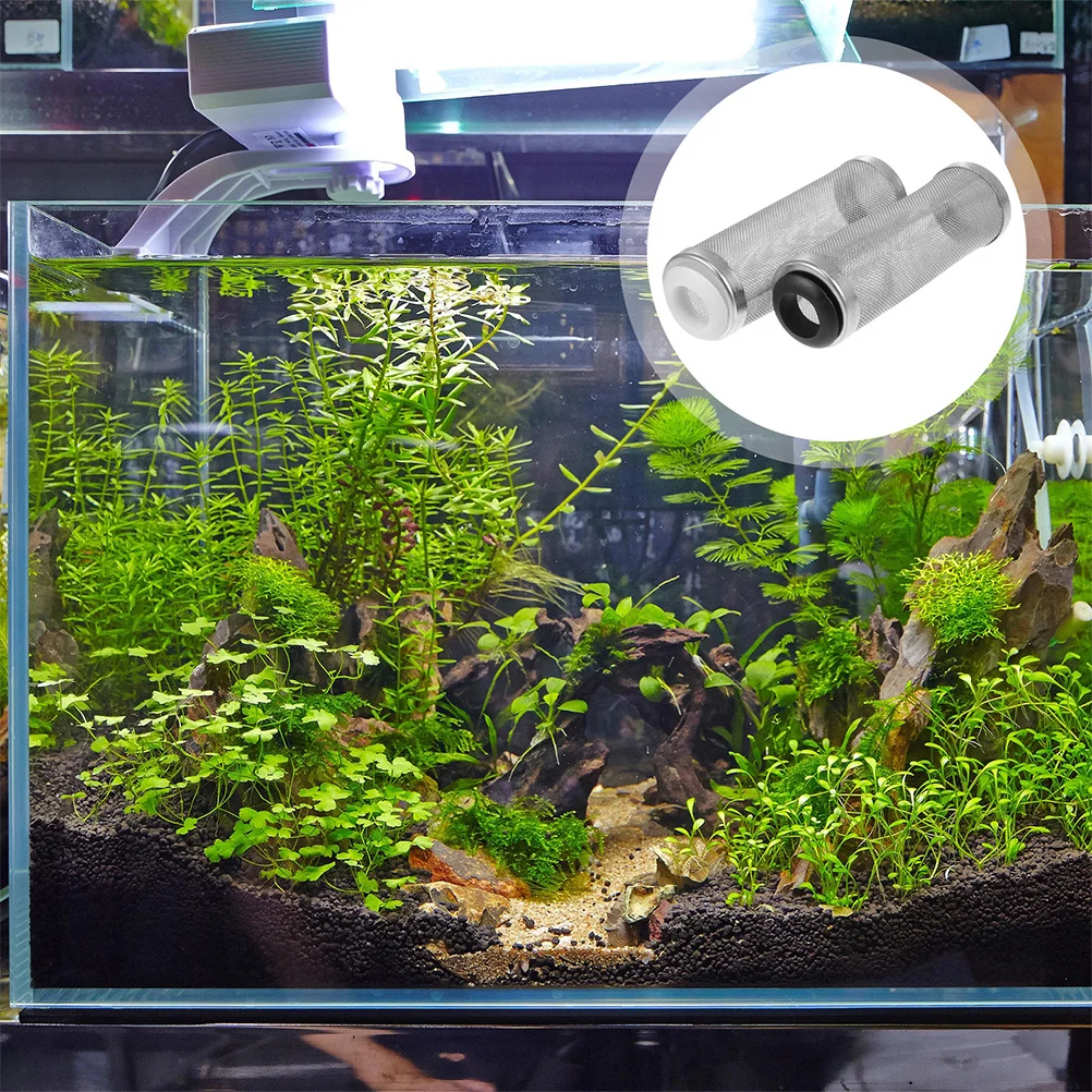 

4pcs Stainless Aquarium Filter Cover Replaceable Fish Tank Accessory Household Aquarium Supply For Small Fish Protection Mesh