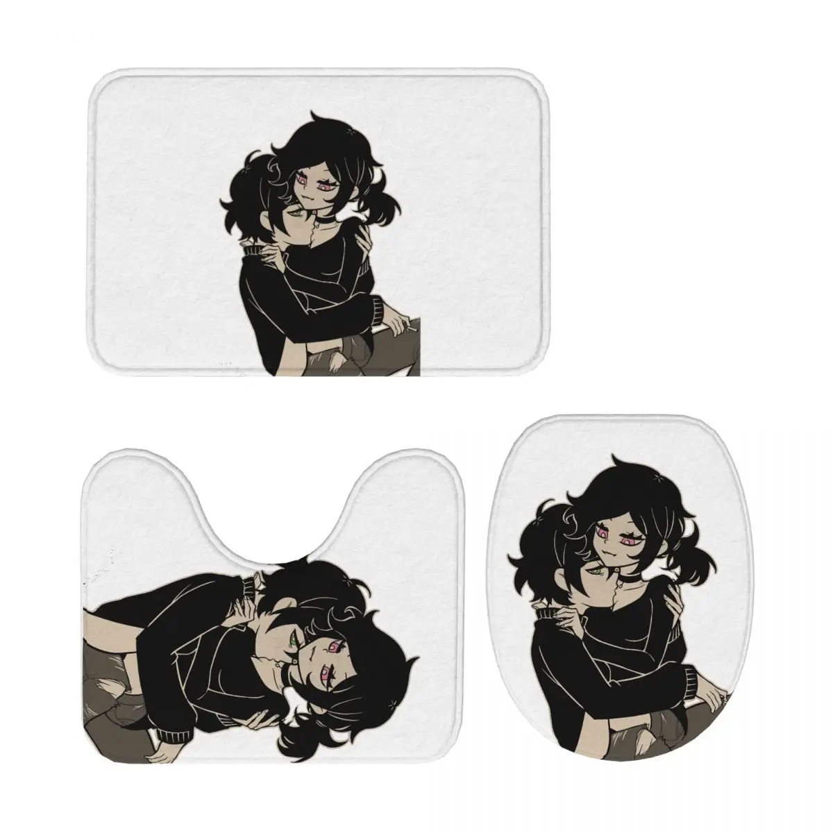 

Ashley And Andrew The Coffin Of Andy And Leyley 3-х предметный коврик для ванной комнаты, набор для унитаза, домашний нескользящий ковер, напольный коврик