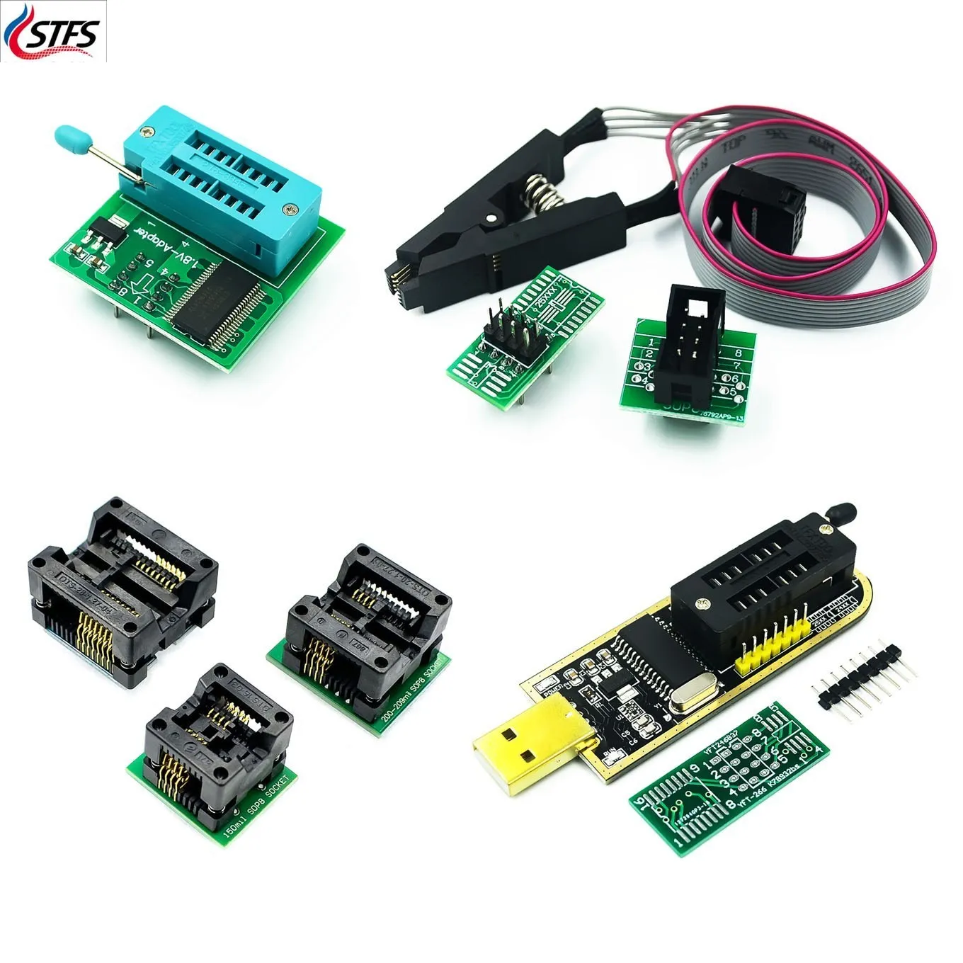 Original CH341A 24 25 Series EEPROM Flash BIOS USB Programmer Module + SOIC8 SOP8 Test Clip For EEPROM 93CXX / 25CXX / 24CXX