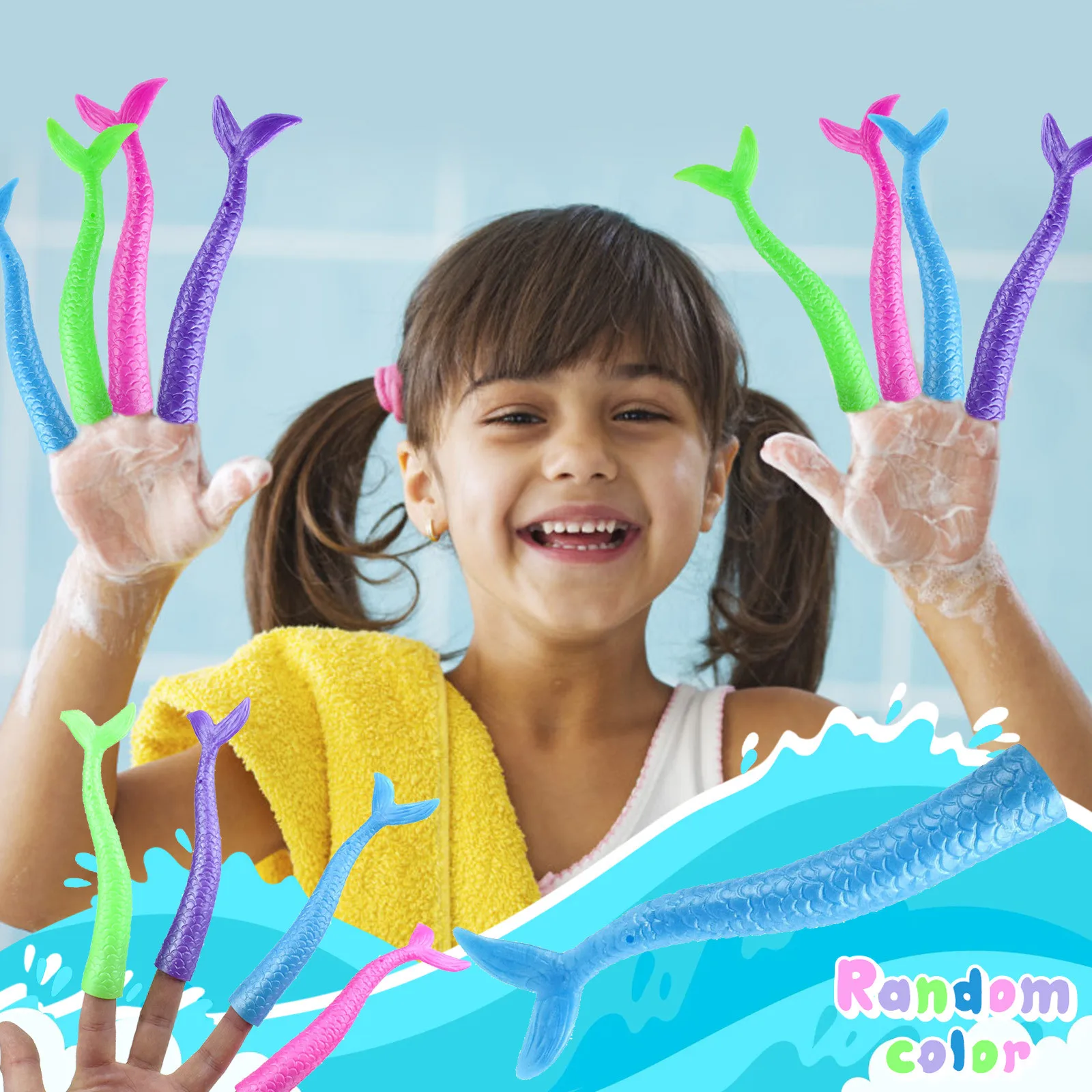 

Декомпрессионные пальчиковые куклы, пальчиковые куклы для детей, семейные куклы с рыбьим хвостом на пальцах для детей, мягкий игровой коврик для новорожденных