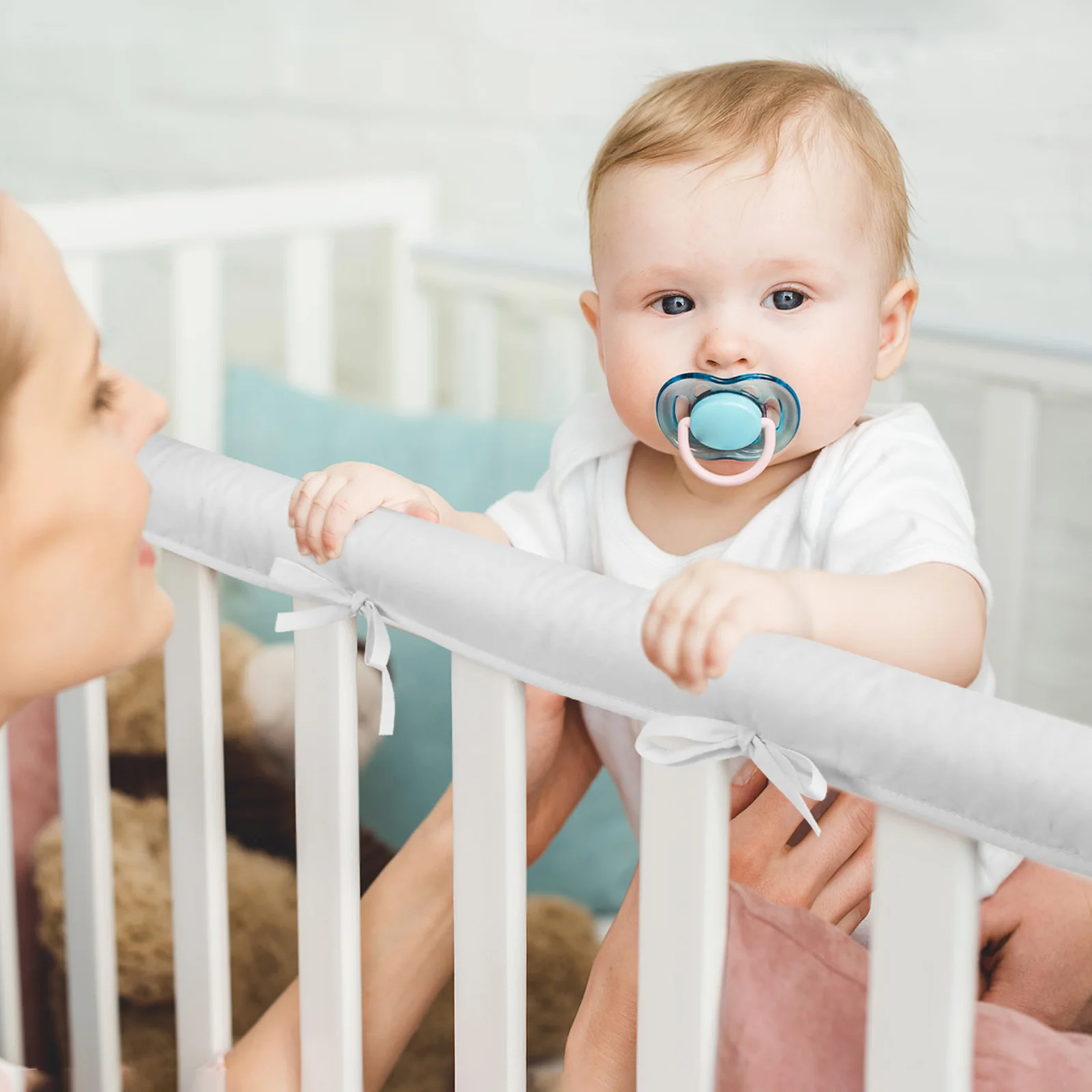 

1 set 1 set Bed Guardrail Covers Cotton Furniture Edge Guards Soft Anti Collision Corner Protectors For Kids Safety Padding