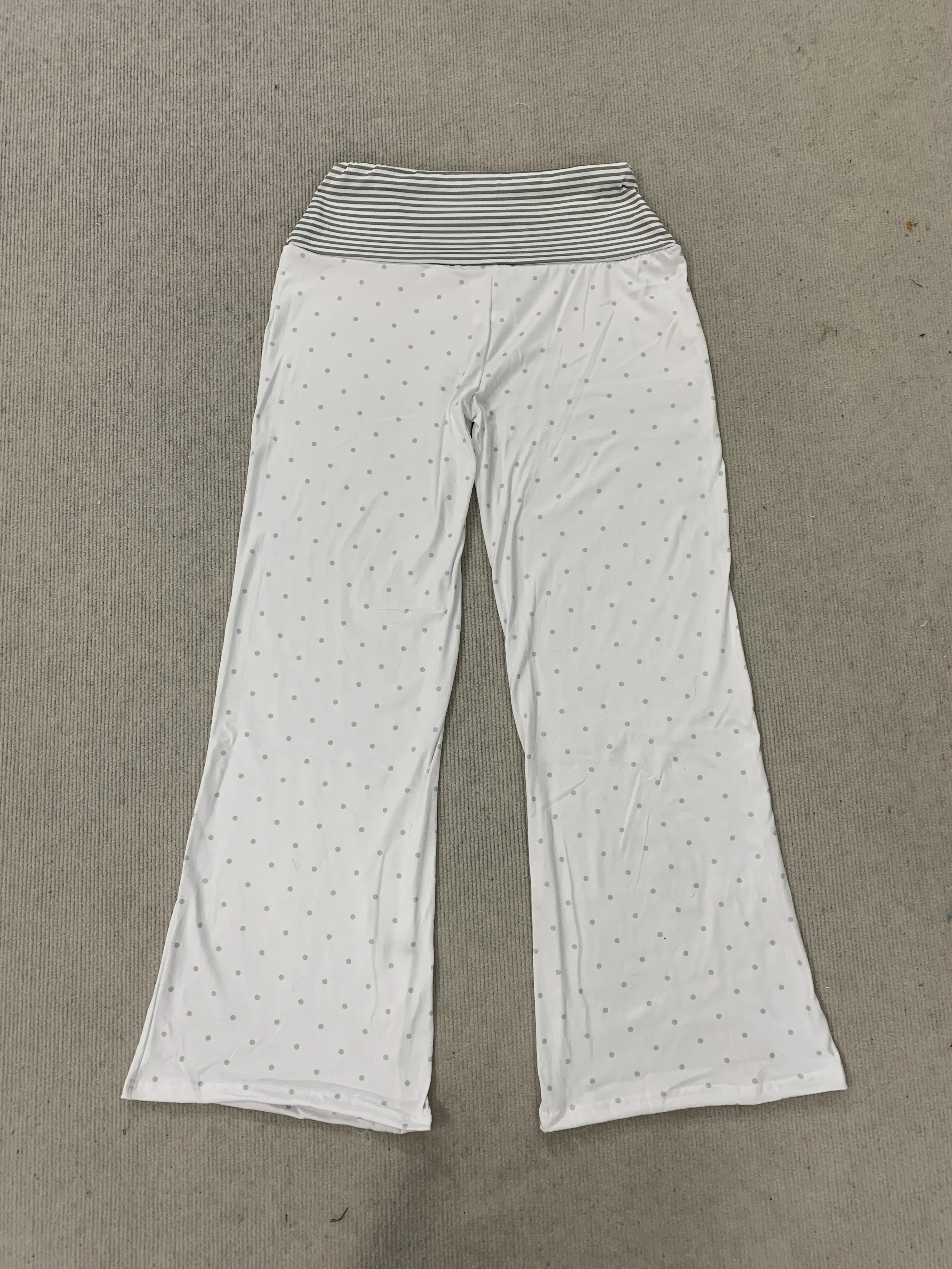 Polka Dot White Polka Dot Casual Pants Women's Trousers All-match High-waist Slim-fit Micro-pants