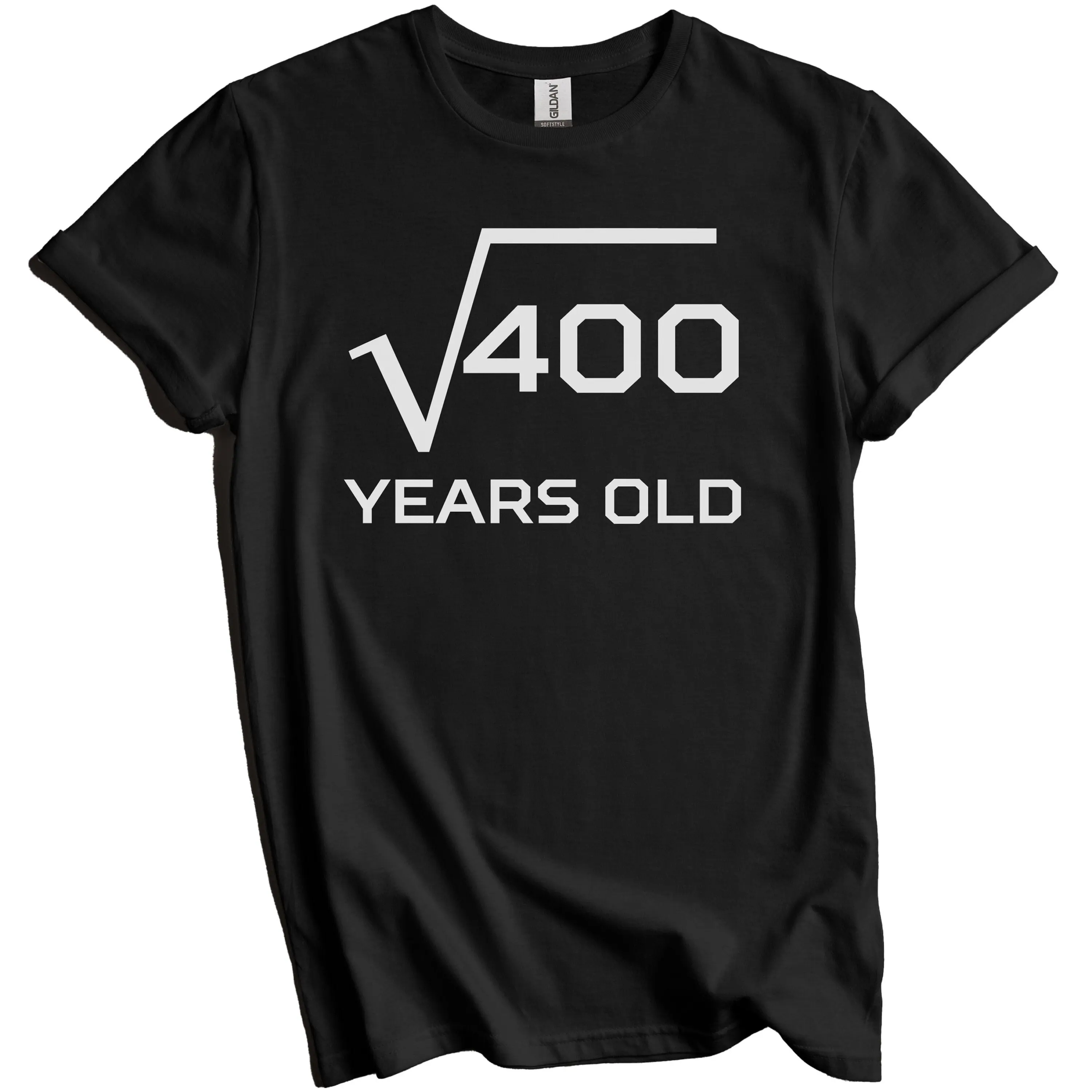 Square Root Of 400 Funny 20Th Birthday T Shirt For 20 Year Old Man Party Math Algebra