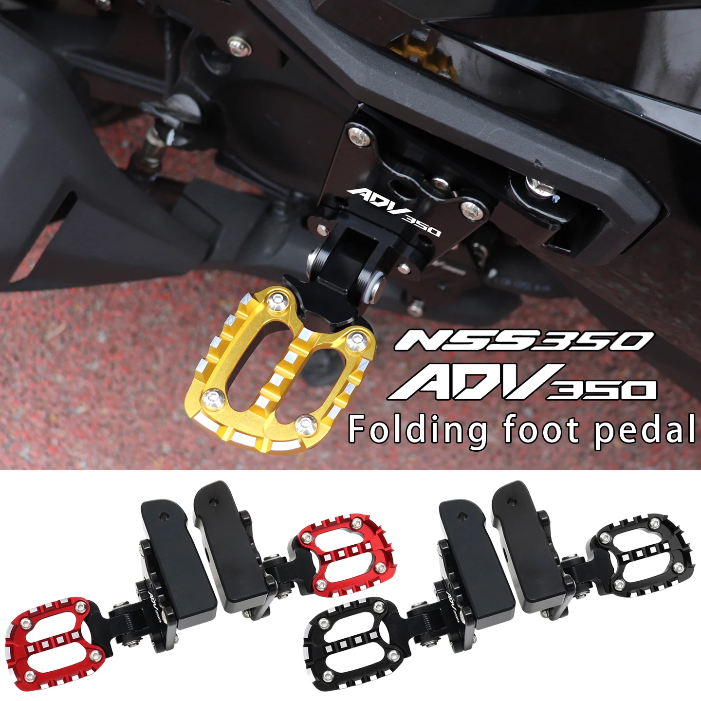 

For Honda ADV350 NSS350 FORZA350 ADV NSS FORZA 350 Motorcycle Fold Rear Footrest CNC Foot Pegs Rear Pedal Accessories