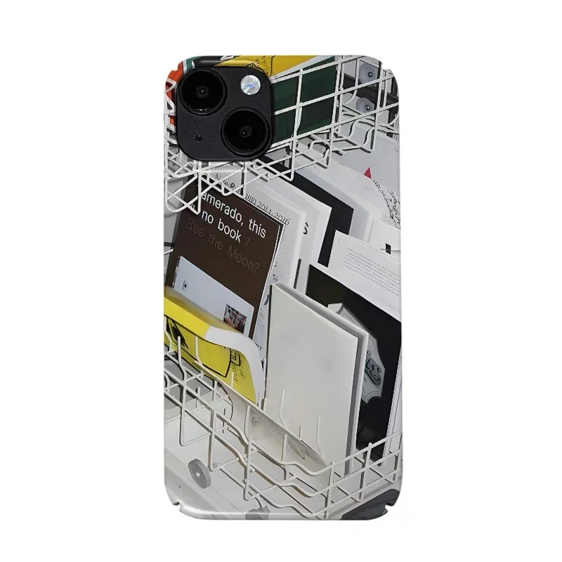 

Minimally Printed Book Art Phone Case for IPHONE 17 Air 16E 15 PROMAX 14 Plus 13 12 MINI 11 PRO 16Plus XR XS Acrylic Phone Cover