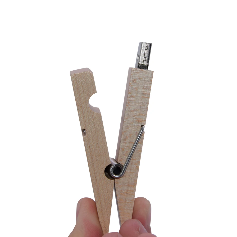 Hadiah memori Pen Drive kapasitas nyata, Flash Drive kayu USB, stik memori klip Maple 64GB/32GB/16GB/8GB/4GB