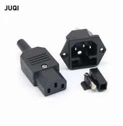 Computer 3-plug with 5x20 fuse holder IEC320 AC power board socket, wireable plug battery socket docking socket 10A 250V