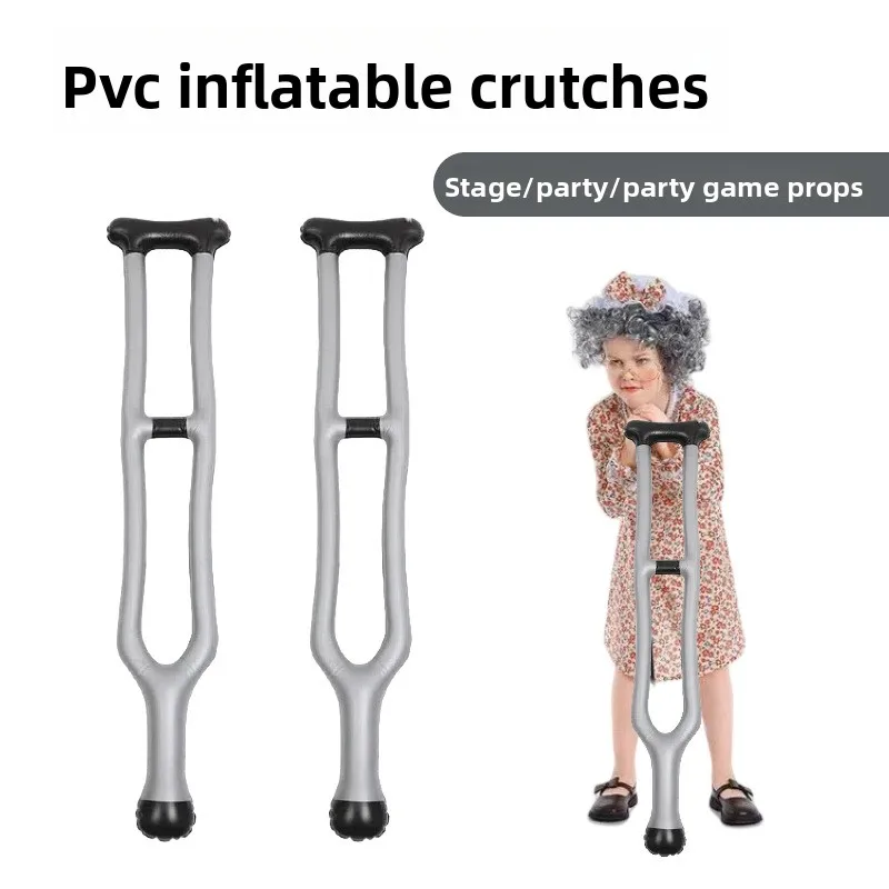 

Cross-border spot supply simulation inflatable crutches COSPLAY props simulation medical toy stage props crutches