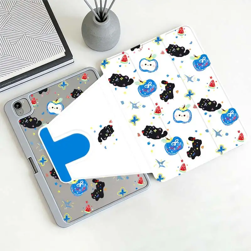 360° Rotate Tri-Fold Smart Case For iPad 10.2 7/8/9 4/5 10.9 10th IPad Mini6 8.3 Pro 10.5 Pro11 iPad A16 2025 11 Air11/13
