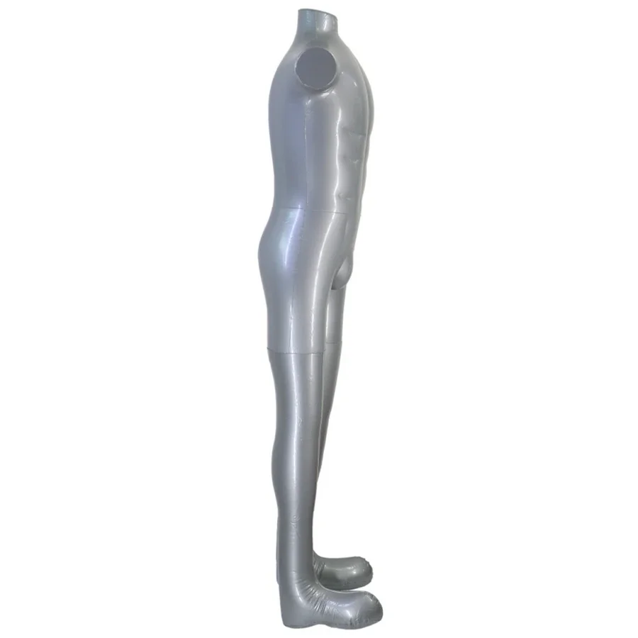 Inflatable PVC Male Model Dummy Torso Body Armless Mannequin Clothing Display