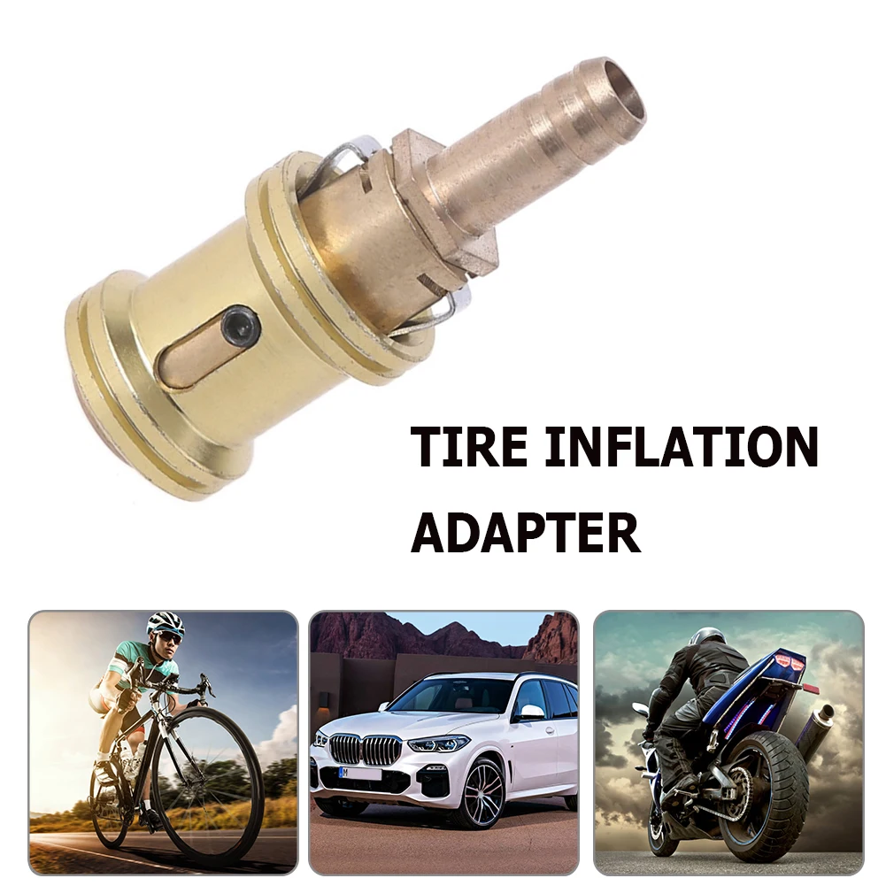 6.5/8mm Car Tire Valve Clip Pump Nozzle Clamp Solid Brass Quick Connect Inflation Connector Car Air Chuck Inflator Pump Adapter