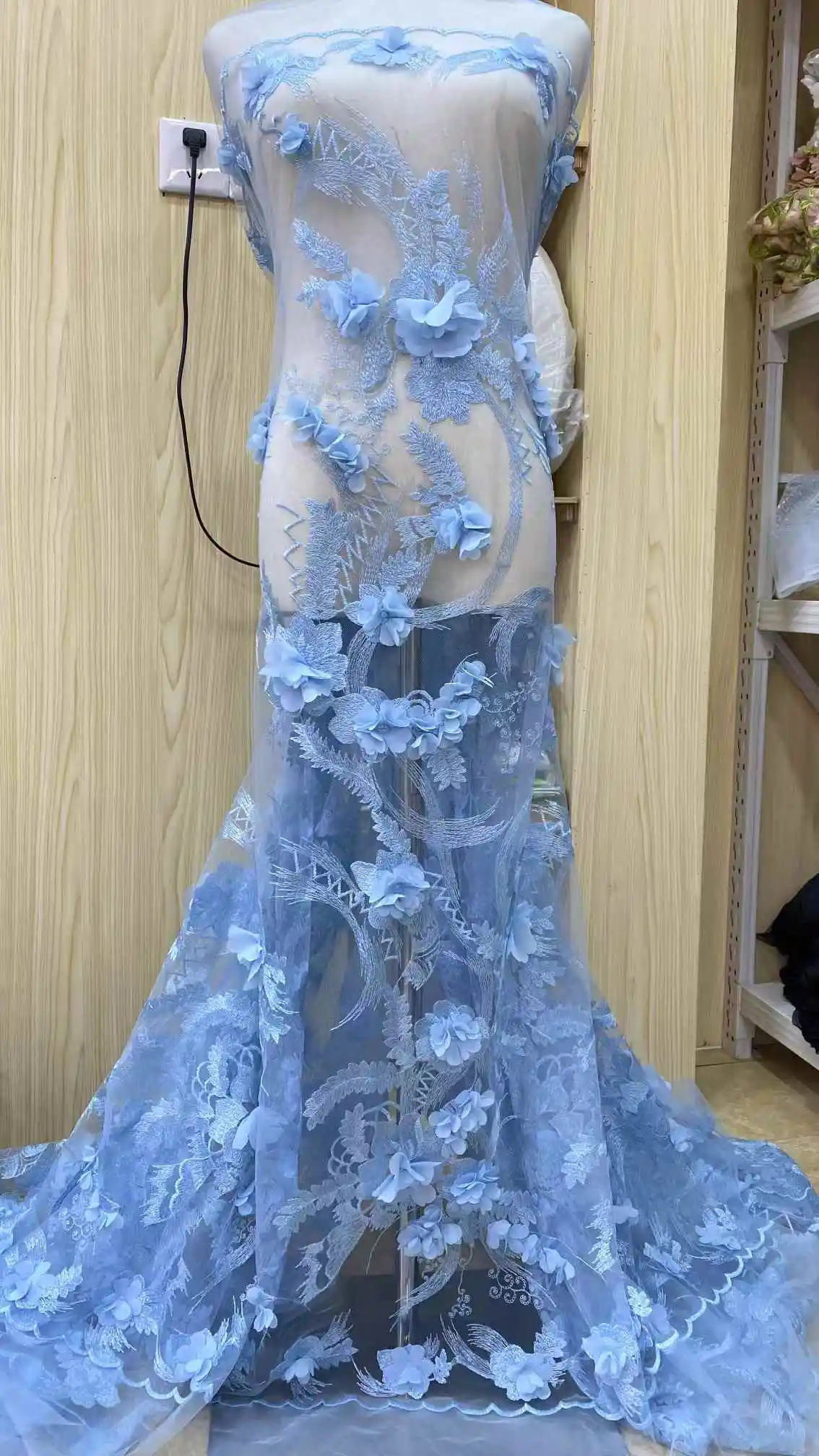 2025 คุณภาพสูงล่าสุดหรูหรา 3Dดอกไม้Appliqueเย็บปักถักร้อยลูกไม้ผ้าคลาสสิกลูกไม้ไนจีเรียผ้าสําหรับชุดเจ้าสาว