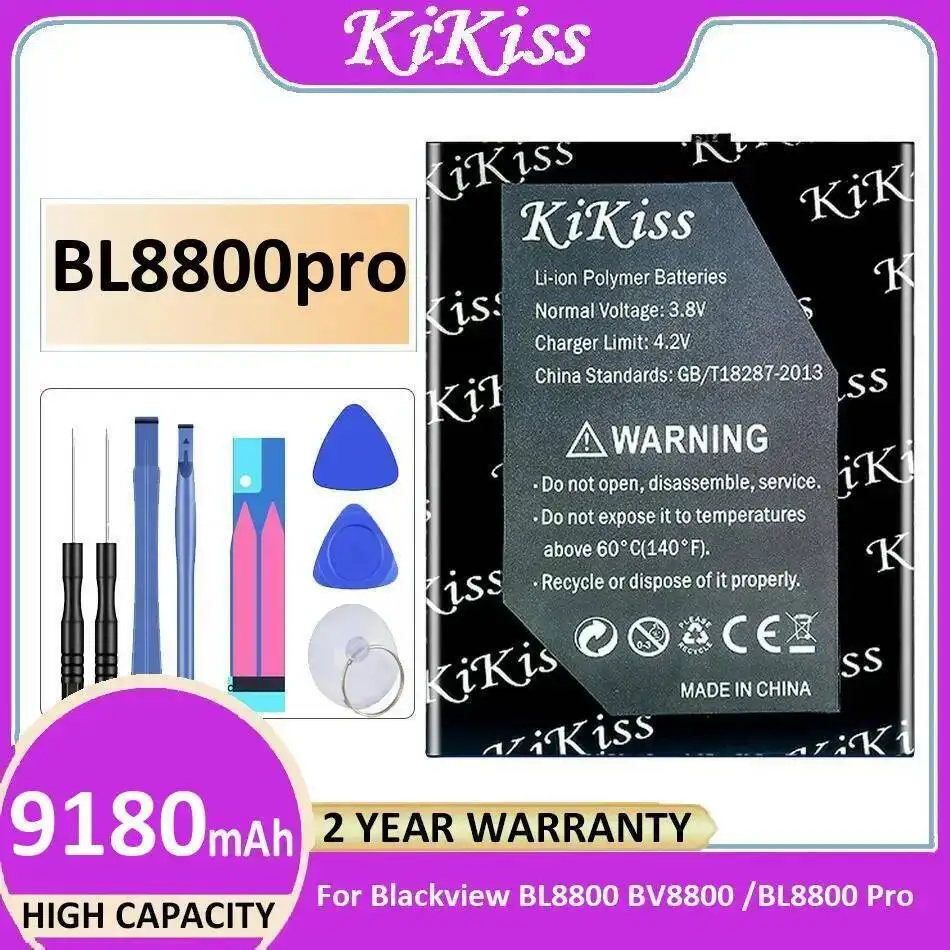 

Bl8800pro For Blackview BV8800 BL8800 Pro 9180Mah Mobile Phone Battery Stable Premium Replacement