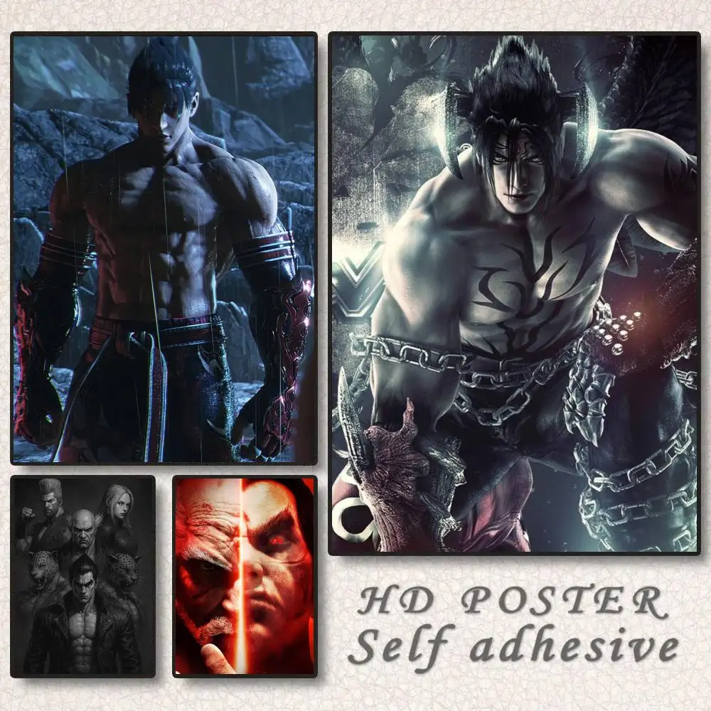 Classic Games T-Tekken 8 Poster Wall Art Sticker Mural Photo Print Decorative Poster for Living Room Home Decor