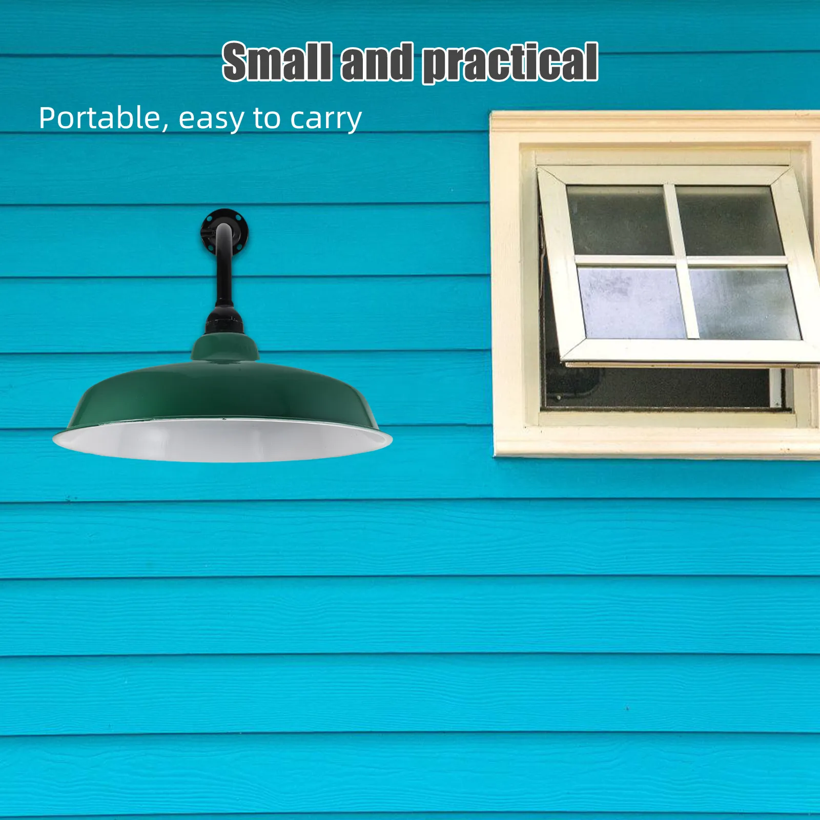 Outdoor Lamp Shade Green Enamel Waterproof Industrial Pendant Light Cover Farmhouse Courtyard Patio Street Lighting Rainproof