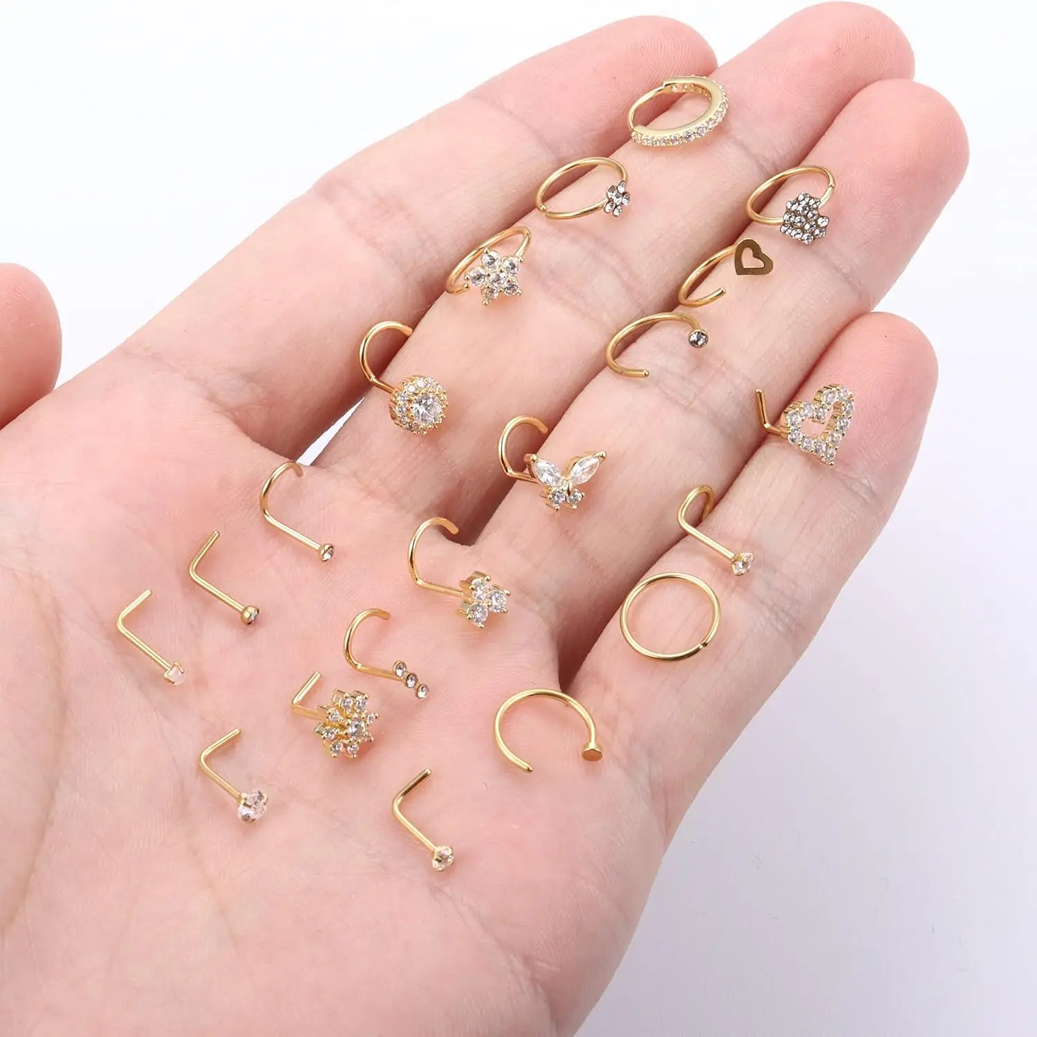 Stainless Steel Nose Piercing Studs, Gift
