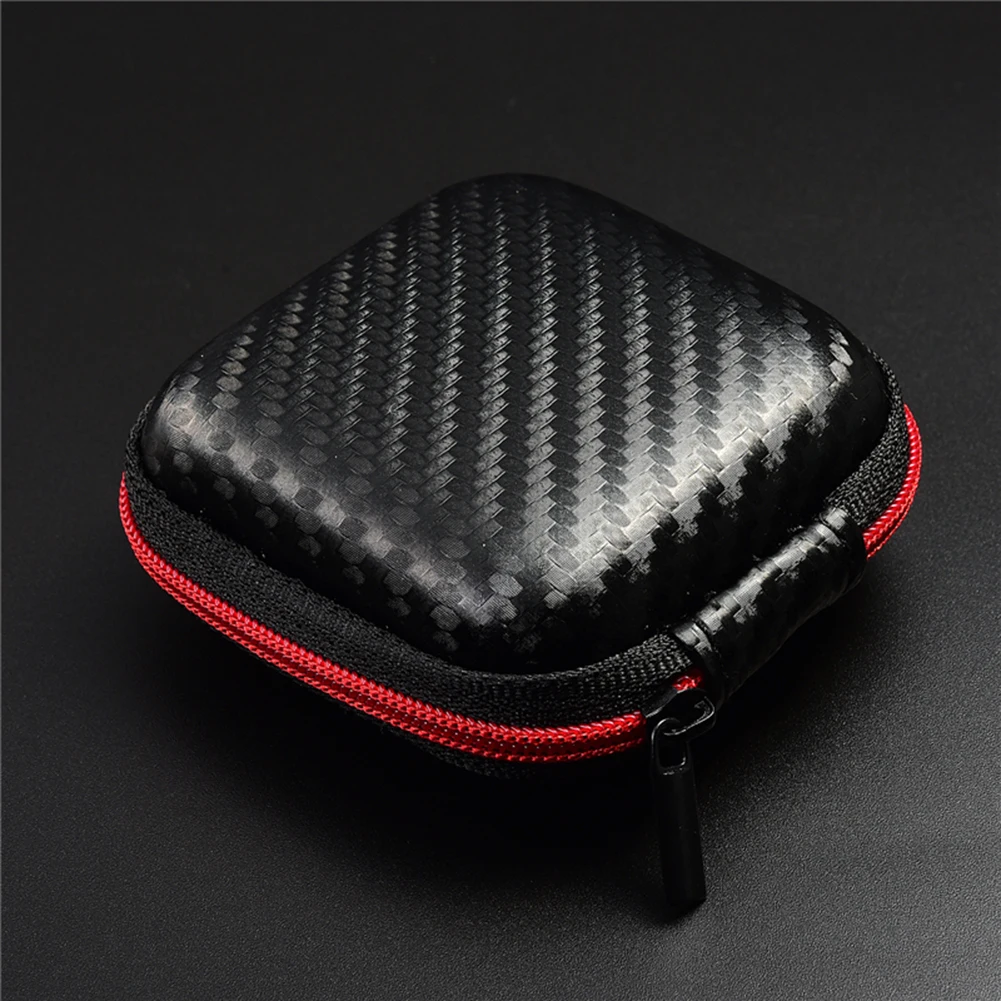 Portable Mini Zipper Headphone Bag Square EVA Hard Earphones Case Moisture Proof Headset Storage Box For Charger Wire SD Card