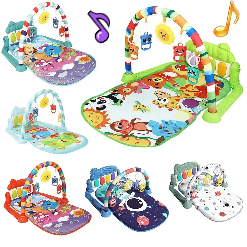 Baby Activity Pedal Piano Toys Piano Crawling Blanket Pedal Game Pad Baby Instrument Appease Piano Play Mats Early Education Toy