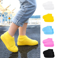 Shoe Waterproof Cover 1 Pair of Outdoor Rubber Rain Boot Covers Wear-resistant Adult Children Boots Portable Elastic Reusable
