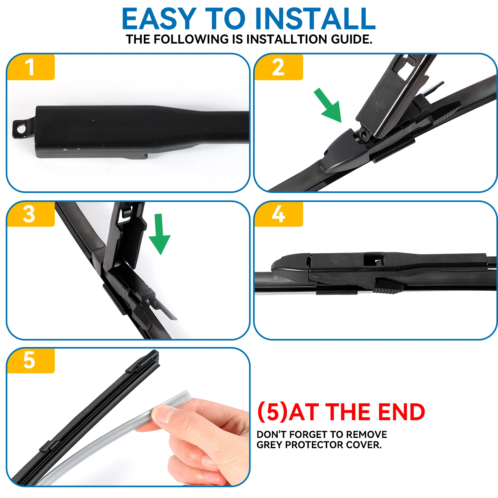 Erick\'s Wiper Front Wiper Blades For BMW 5 Series 520i 523i 525i 528i 530i E60 E61 03 - 10 Windshield Windscreen Window 24\