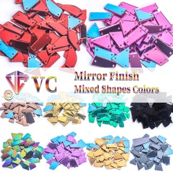 VC Mix Size Clear Crystals Sewing Mirror Rhinestone Applique Flatback Acrylic Strass On Stone for Clothes Needlework