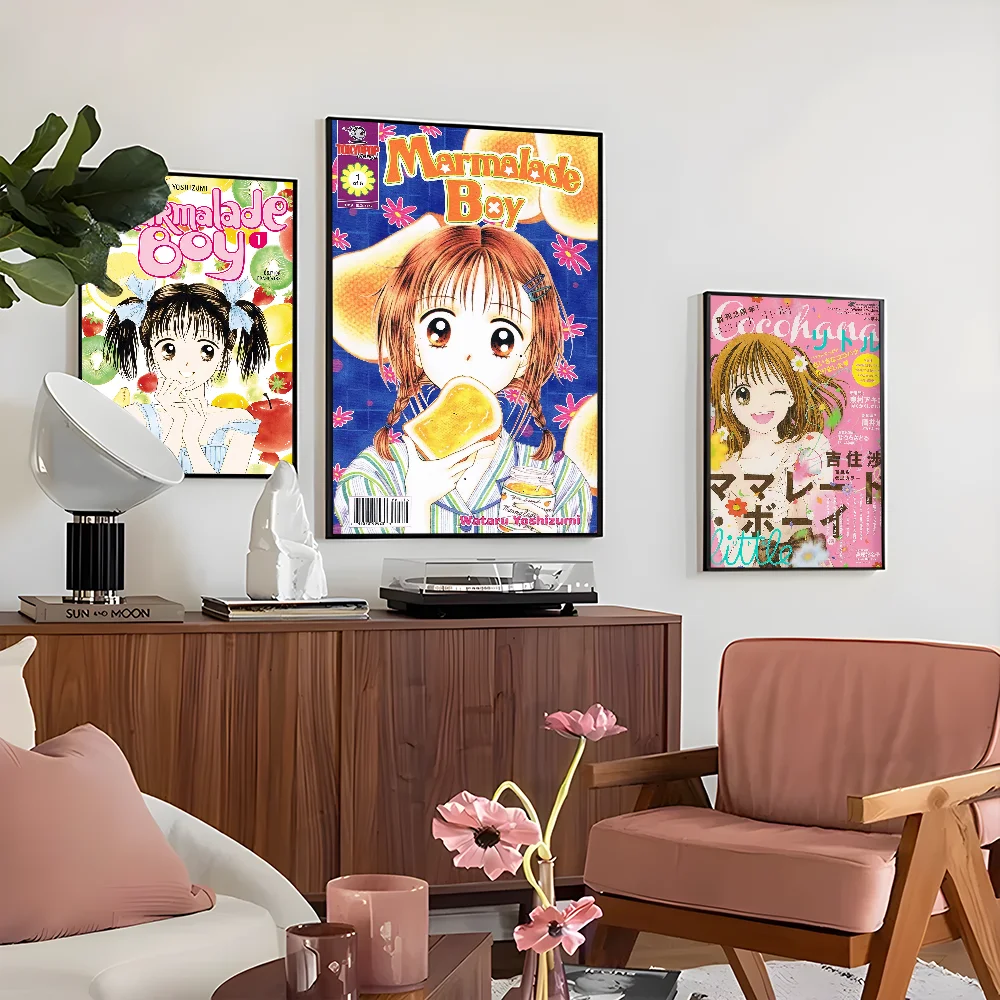 1PC Anime Marmalade Boy Poster Self-adhesive Art Waterproof Paper Sticker Coffee House Bar Room Wall Decor