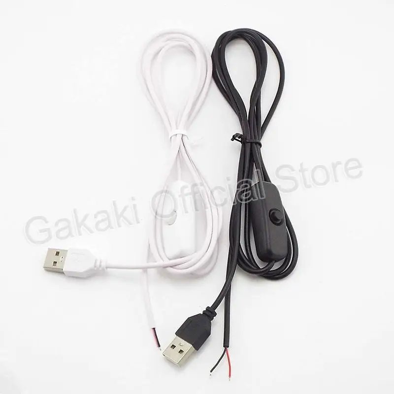 LED Strip USB Connector Cable Extension 2 Pin Power Supply Wire On/Off Switch Electrical 5V Wire For LED Lighting
