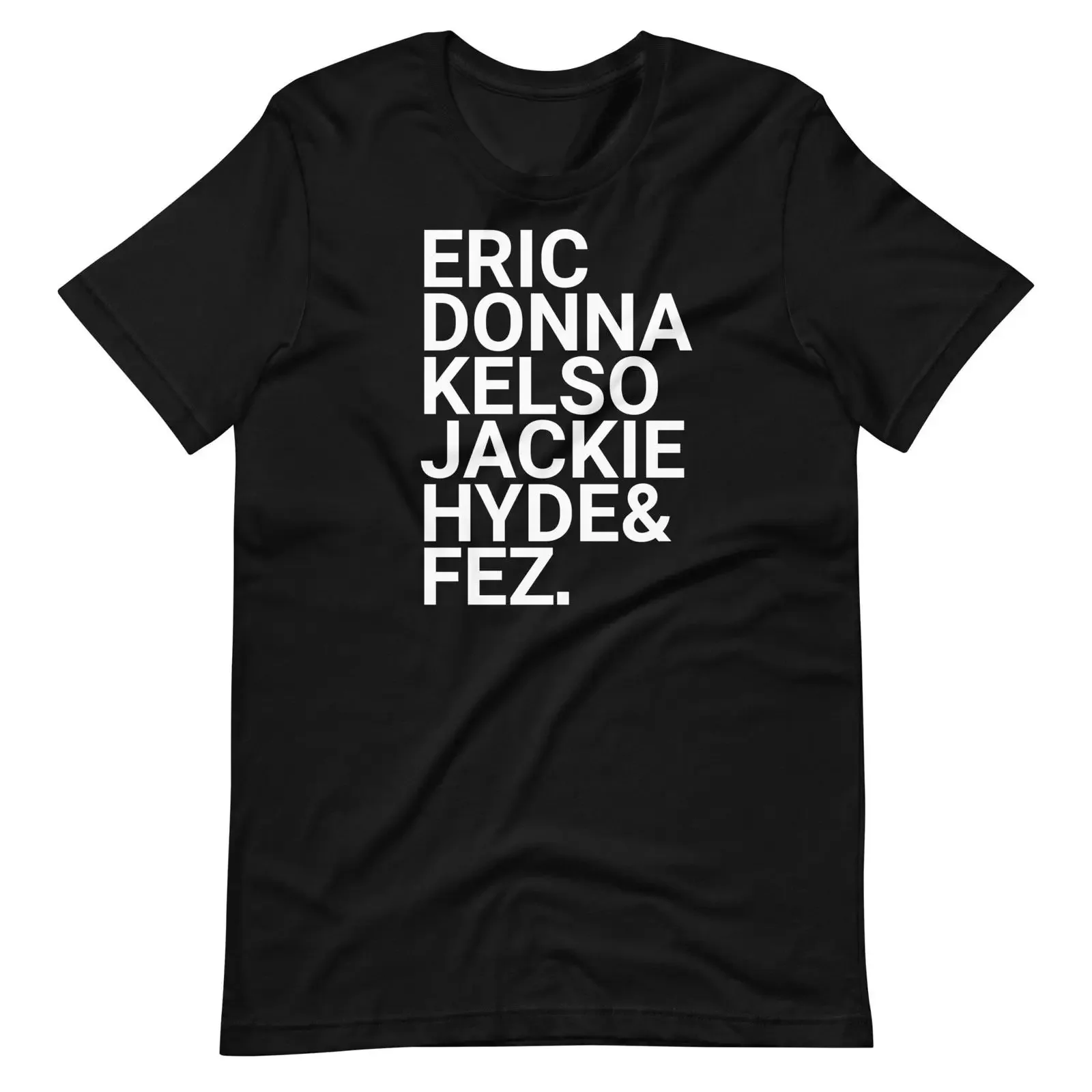 Camiseta vintage de Eric Donna Kelso Jackie Hyde y Fez, ropa de diseñador con efecto lavado, transpirable, elástica, moda masculina, streetwear