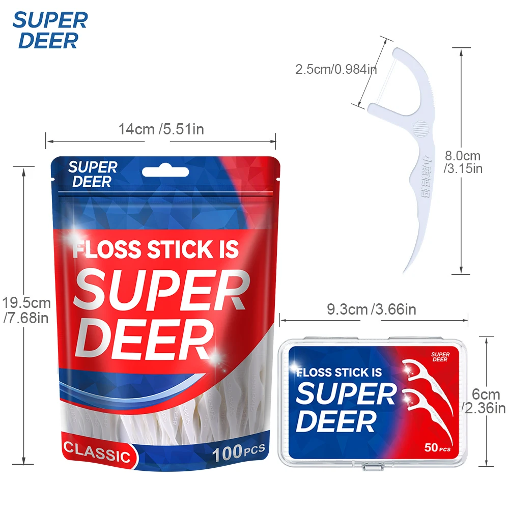 1000Pcs Family Size Fawnmum Twin-Line Dental Floss Toothpicks Fresh Breath Dental Flosser Disposable Floss Stick For Oral Care