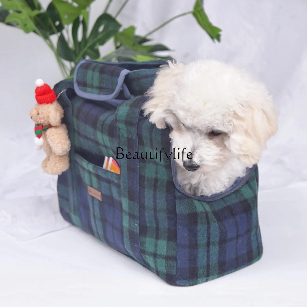 Pet Shoulder Bag Travel Bag Autumn and Winter Pet Warm Anti-Stress Cat Bag Dog Portable