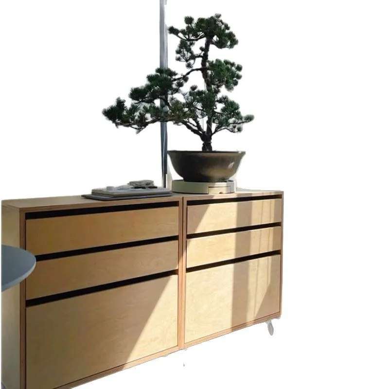 Birch ocean board antique chest simple household bedroom storage cabinet