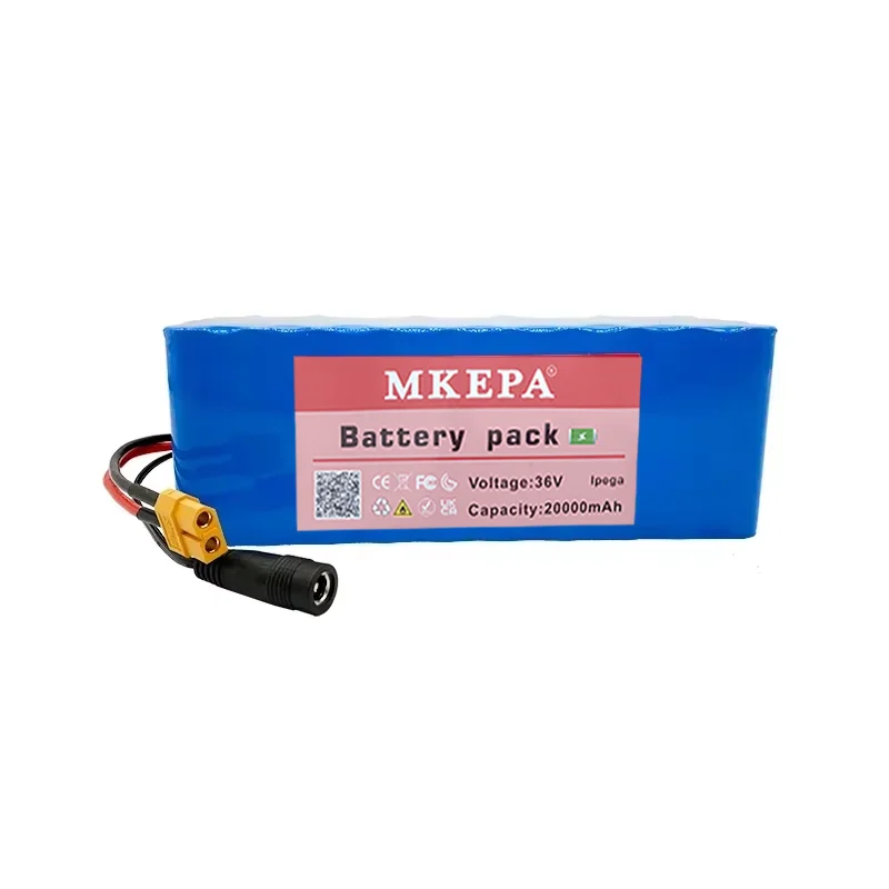 36V 10S4P 20Ah battery pack 500W high power battery 42V 20000mAh Ebike electric bicycle BMS 42v battery plug+charger