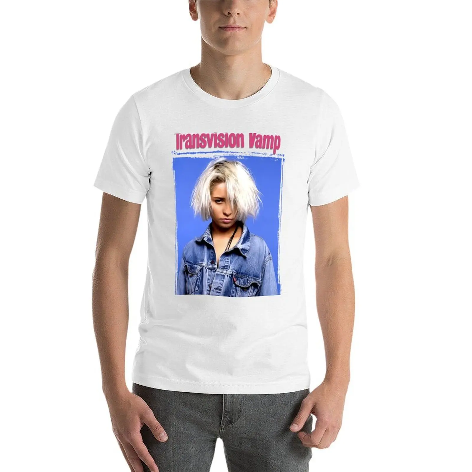 TransVision Vamp Band تي شيرت تي شيرت للرجال قطن مضحك تي شيرت للرجل جرافيك تي شيرت كلاسيكي