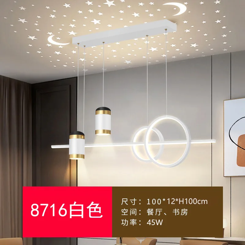Restaurant Lighting 100cm Long Strip Decoration Dining Table Light Living Room Restaurant Modern LED Pendant Light Fixture Ligh