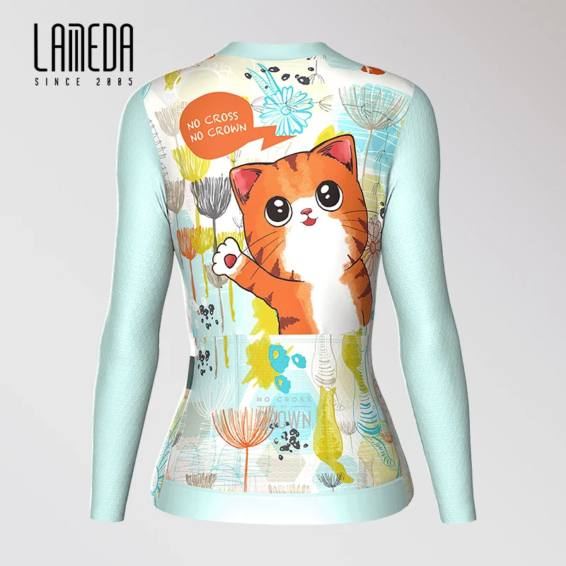 LAMEDA-mangas compridas ciclismo jersey para mulheres, topo de bicicleta, roupas MTB, camisola de estrada, primavera, verão, outono