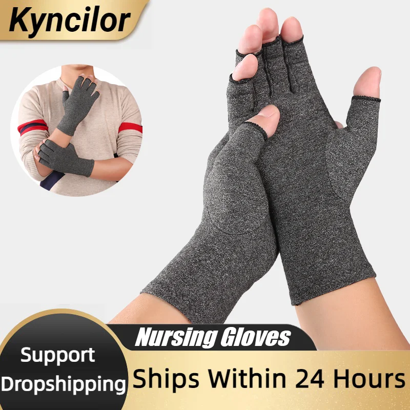 Compression Arthritis Gloves Cotton Joint Pain Relief Wrist Support Hand Brace Women Men Therapy Wristband Compression Gloves