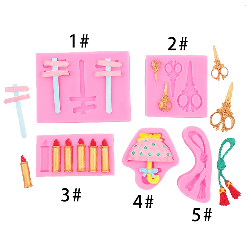 DIY Baking Candle Fondant Cake Decoration Silicone Soft Mold, Chocolate Mould 17-89