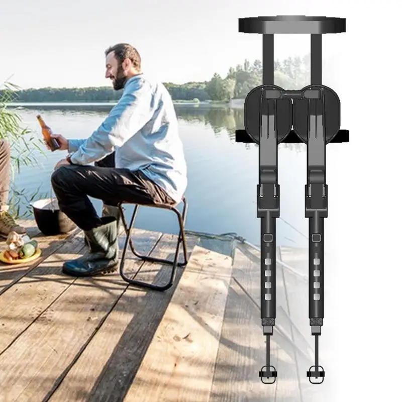 Invisible Chair Chairless Chair Leg Brace Outdoor Invisible Fishing Stool Wearable Leg Ergonomics Seat 3 Gear Adjustable For