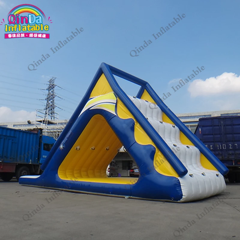 Customs Color Summer Seaside / Lake Climbing Wall Rock Climbing Holds Toys Pool Inflatable Water Park Slides