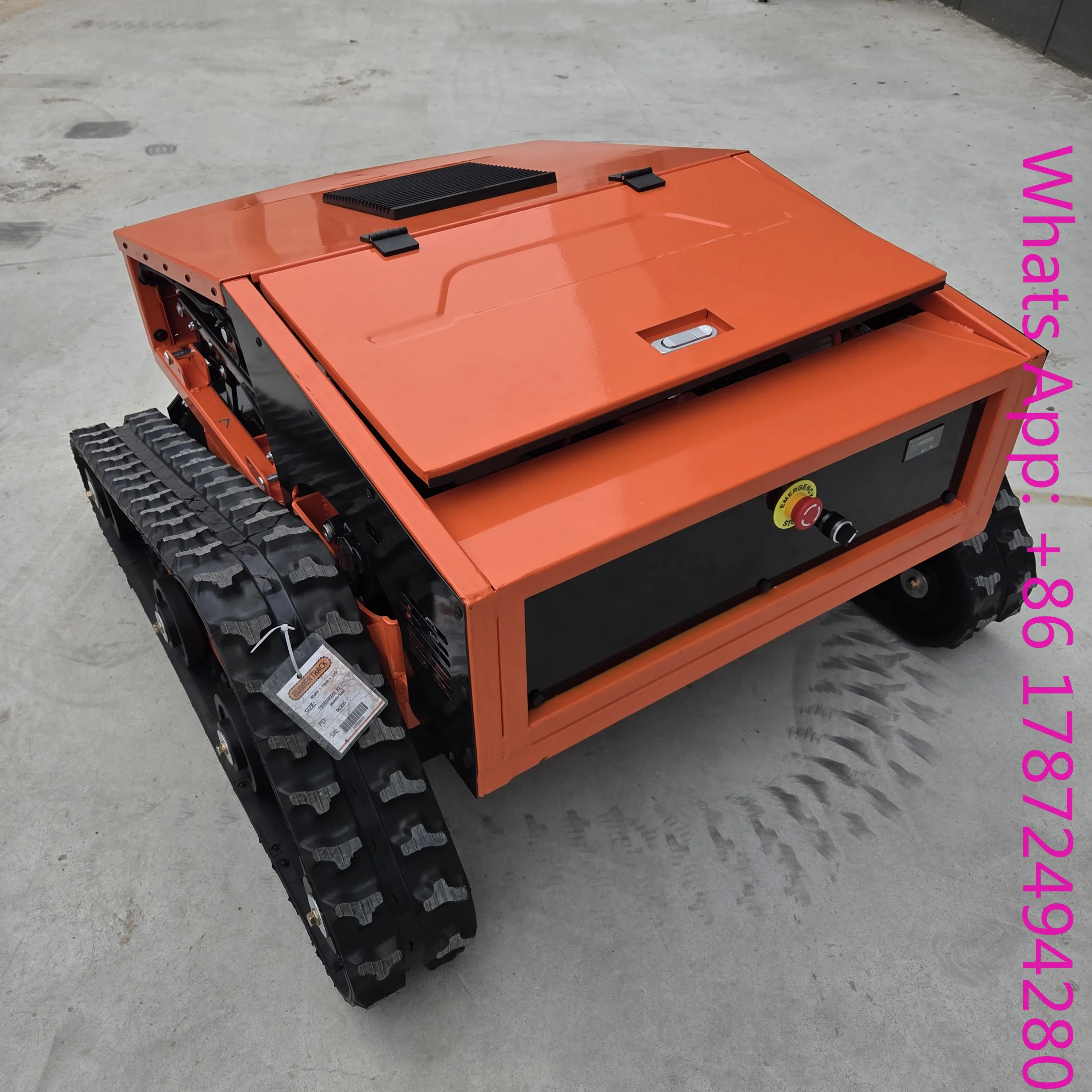 Crawler Mower Robot, 3800㎡/H High Efficiency, , 800mm Mowing Width, GPS Navigation, Automatic Charging
