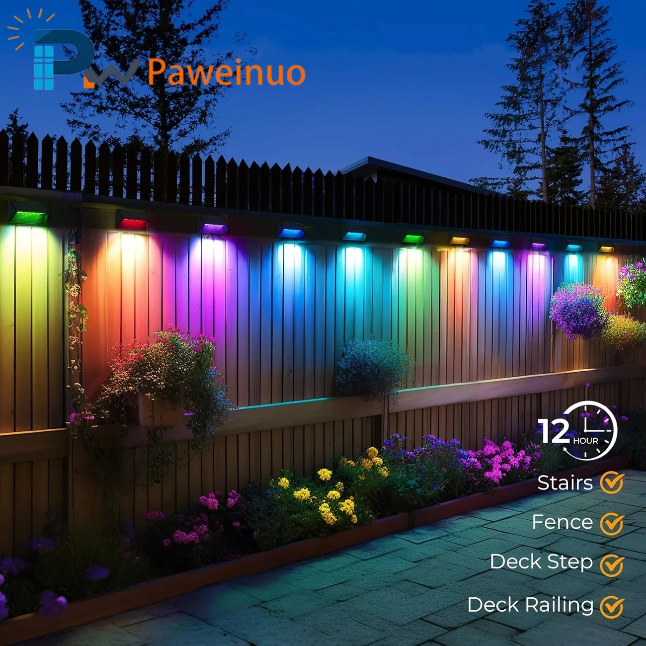 

Solar Wall Light 9 Modes IP65 Waterproof Led Solar Light Outdoor Garden Decoration For Patio Stairs Railing Pathway