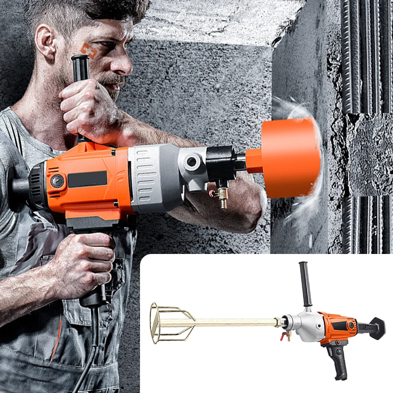 4300W/2980W Electric Diamond Core Drill Dry Wet Handheld Concrete Core Drilling Machine Putty Powder Paint Coating Mixer