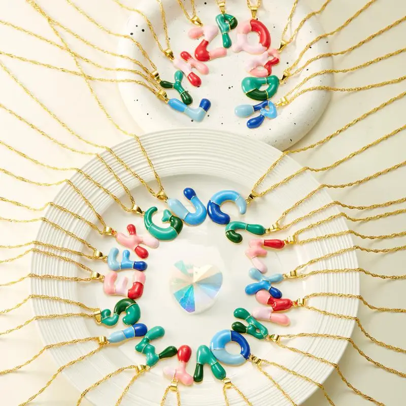 القلائد الملونة الدوبامين رسالة للنساء موضة المختنق سحر الرقبة ديكور بوهو مجوهرات هدية