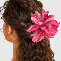 Simulated Flowers Hair Clips Lily Hair Claws Crab Claw Ponytail Barrette Girl Shark Clip Women Hair Accessories Valentine