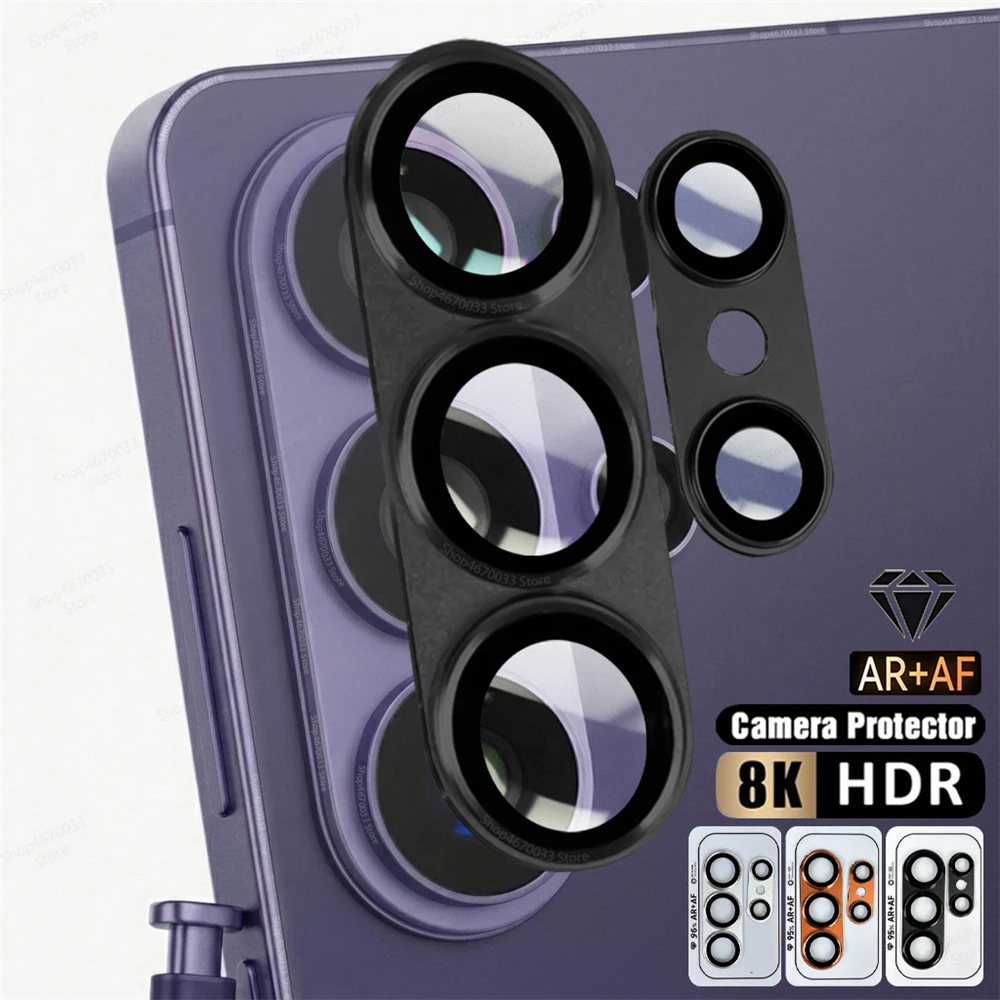 Protector de Lente de Cámara 8K HD, Cubierta de Lente Metálica de Vidrio Templado para Samsung S26 Ultra, Película Protectora de Vidrio Templado para Samsung S26 Plus, Accesorios para Teléfono