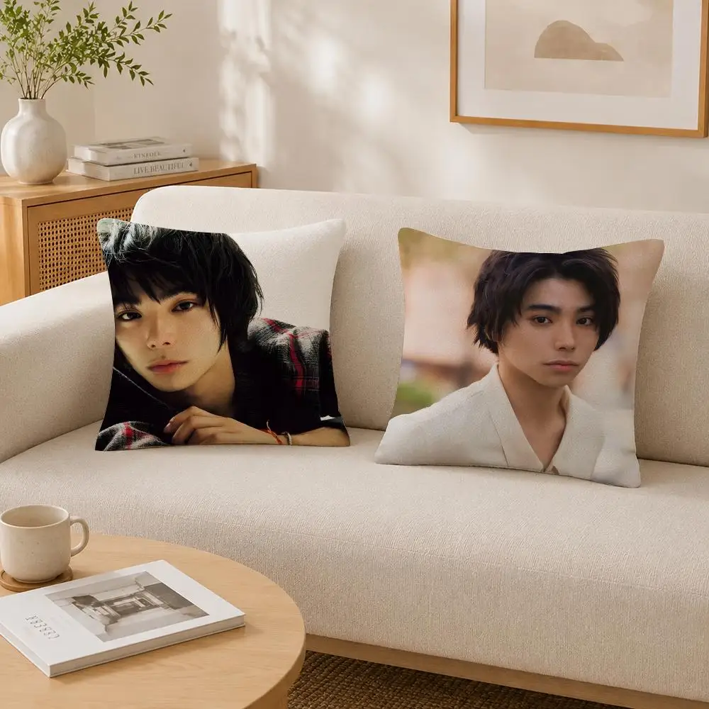 Actor Nijiro Murakami Cushion Cover Soft Fluffy Short Plush  Pillow Case  Sofa Bed Home Decor