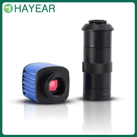 HAYEAR 16MP USB HDMI Microscope Camera 1080P Digital Industrial Video Microscope CCD 100X C-Mount Zoom Lens for PCB Repair