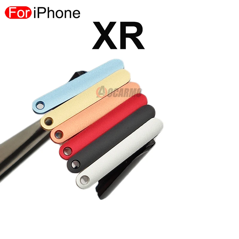 1Pcs/Lot For Apple iPhone XR SIM Card Tray Aluminium Drawer Holder Single Dual Slot Replacement Parts